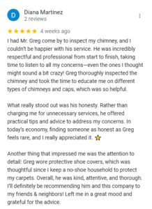Exceptional Service at Chelsea's Chimney