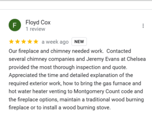Chelsea's Chimney Customer Testimonials